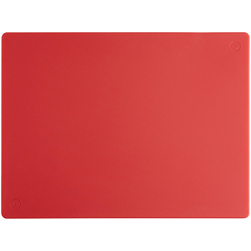 Доска 50 х 35 х 1,8 см красная пластиковая разделочная, Winco CBRD-1520