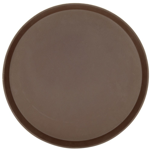 Поднос круглый коричневый из стекловолокна, 40 см, Winco TRH-16