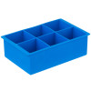 Форма для льда Куб, 6 ячеек (45х45 мм), голубая, силикон, 02604