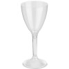 Бокал для вина стеклоподобный 160 мл, высокая ножка (20 шт/уп), PS