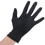 Перчатки нитриловые, размер М, черные, 100 шт/уп