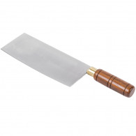 Нож китайский с широким лезвием (8,75см), круглой деревянной ручкой, Winco KC-101