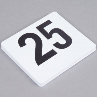Банкетные карт-номера от 1 до 25, 10х10 см, набор, Winco TBN-25