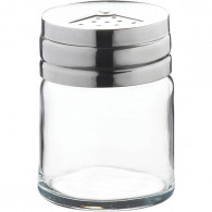 Емкость для соли и перца (спецовник) 115 мл, Бейзик, стекло/металл, Pasabahce 43880