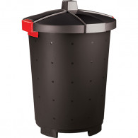 Бак для мусора, 65 л, 50х55 см (полипропилен), черный, 27040