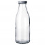 Бутылка с крышкой для молока, соков 500 мл, стекло, 79692